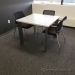 Teknion Grey and White Office Work Table, 42"